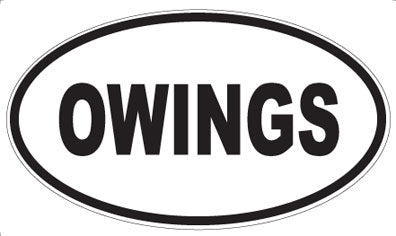 OWINGS - Oval Sticker