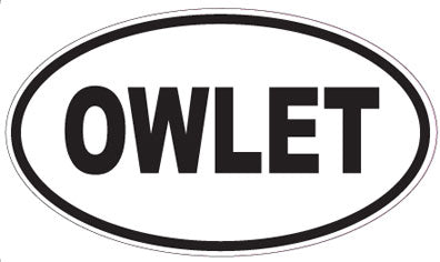 OWLET - Oval Sticker