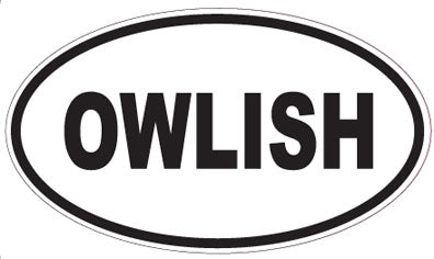 OWLISH - Oval Sticker