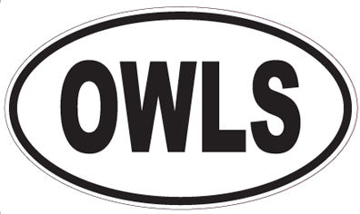 OWLS - Oval Sticker