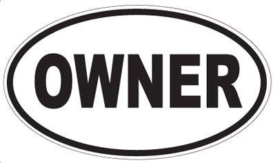 OWNER - Oval Sticker