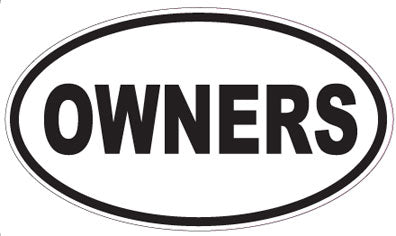 OWNERS - Oval Sticker
