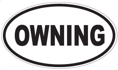 OWNING - Oval Sticker