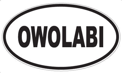 OWOLABI - Oval Sticker