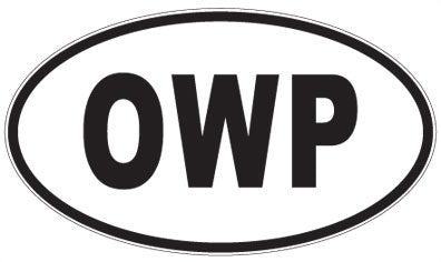 OWP - 3 Letter Initials Oval Sticker