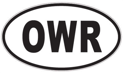 OWR - 3 Letter Initials Oval Sticker