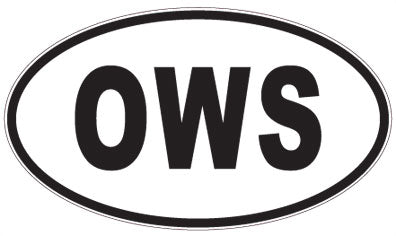 OWS - 3 Letter Initials Oval Sticker