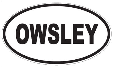 OWSLEY - Oval Sticker