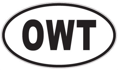 OWT - 3 Letter Initials Oval Sticker