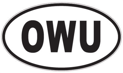 OWU - 3 Letter Initials Oval Sticker