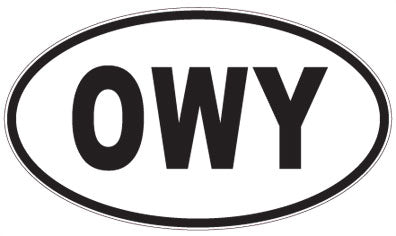 OWY - 3 Letter Initials Oval Sticker