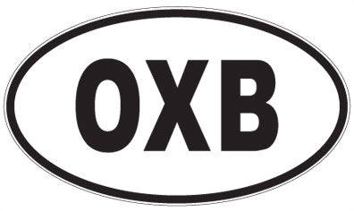 OXB - 3 Letter Initials Oval Sticker