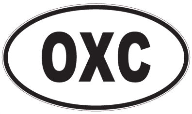 OXC - 3 Letter Initials Oval Sticker