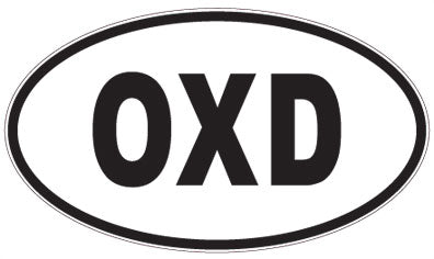 OXD - 3 Letter Initials Oval Sticker