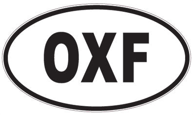 OXF - 3 Letter Initials Oval Sticker