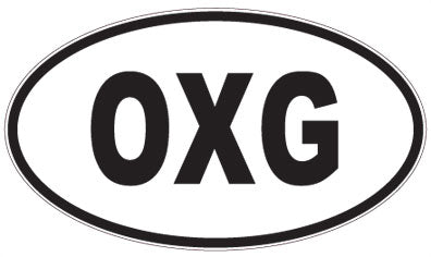 OXG - 3 Letter Initials Oval Sticker
