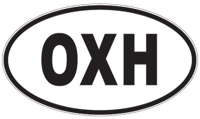 OXH - 3 Letter Initials Oval Sticker
