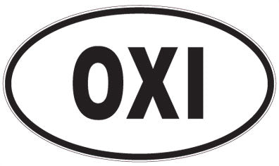 OXI - 3 Letter Initials Oval Sticker