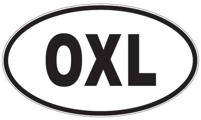 OXL - 3 Letter Initials Oval Sticker