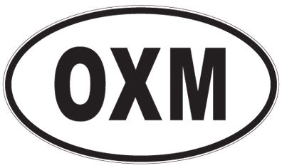 OXM - 3 Letter Initials Oval Sticker