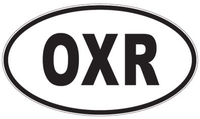 OXR - 3 Letter Initials Oval Sticker