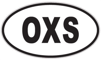 OXS - 3 Letter Initials Oval Sticker