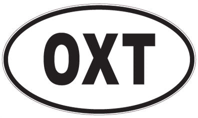 OXT - 3 Letter Initials Oval Sticker