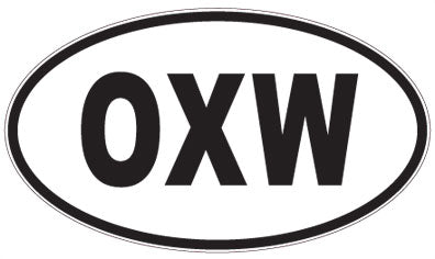 OXW - 3 Letter Initials Oval Sticker