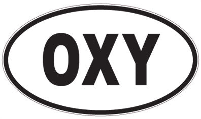 OXY - 3 Letter Initials Oval Sticker