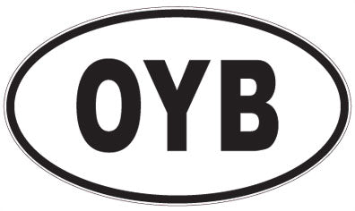 OYB - 3 Letter Initials Oval Sticker