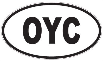 OYC - 3 Letter Initials Oval Sticker