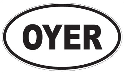 OYER - Oval Sticker