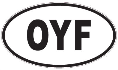 OYF - 3 Letter Initials Oval Sticker