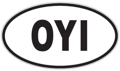 OYI - 3 Letter Initials Oval Sticker