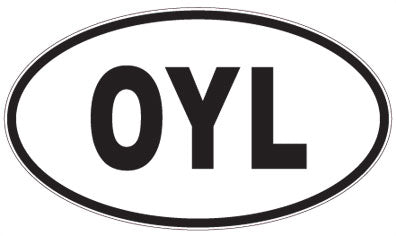 OYL - 3 Letter Initials Oval Sticker
