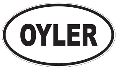 OYLER - Oval Sticker