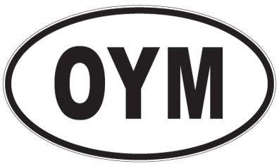 OYM - 3 Letter Initials Oval Sticker