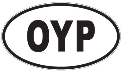 OYP - 3 Letter Initials Oval Sticker