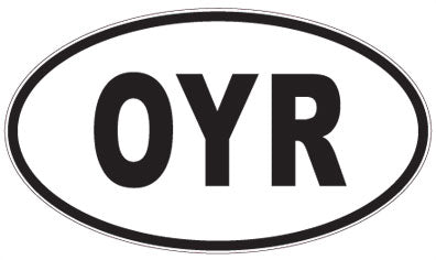 OYR - 3 Letter Initials Oval Sticker