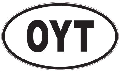 OYT - 3 Letter Initials Oval Sticker