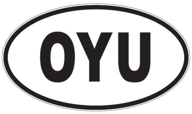 OYU - 3 Letter Initials Oval Sticker