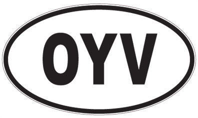 OYV - 3 Letter Initials Oval Magnet