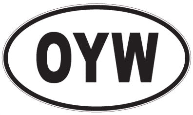 OYW - 3 Letter Initials Oval Sticker
