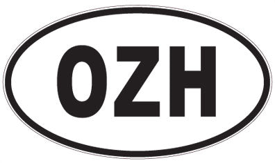 OZH - 3 Letter Initials Oval Sticker