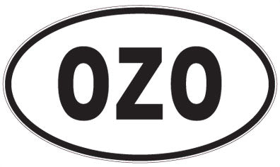 OZO - 3 Letter Initials Oval Sticker
