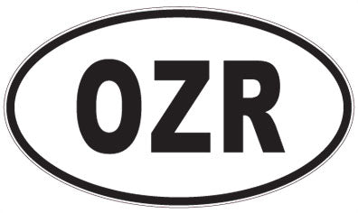 OZR - 3 Letter Initials Oval Sticker