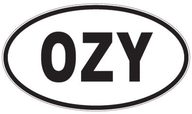 OZY - 3 Letter Initials Oval Sticker