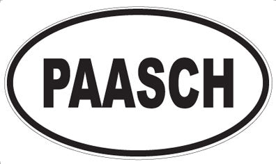 PAASCH - Oval Sticker