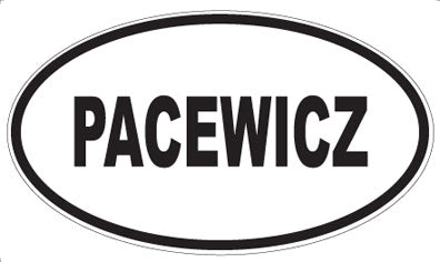 PACEWICZ - Oval Sticker
