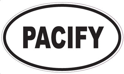 PACIFY - Oval Sticker